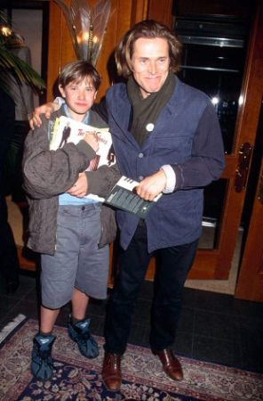 A childhood picture of Jack Dafoe with his father, Willem Dafoe